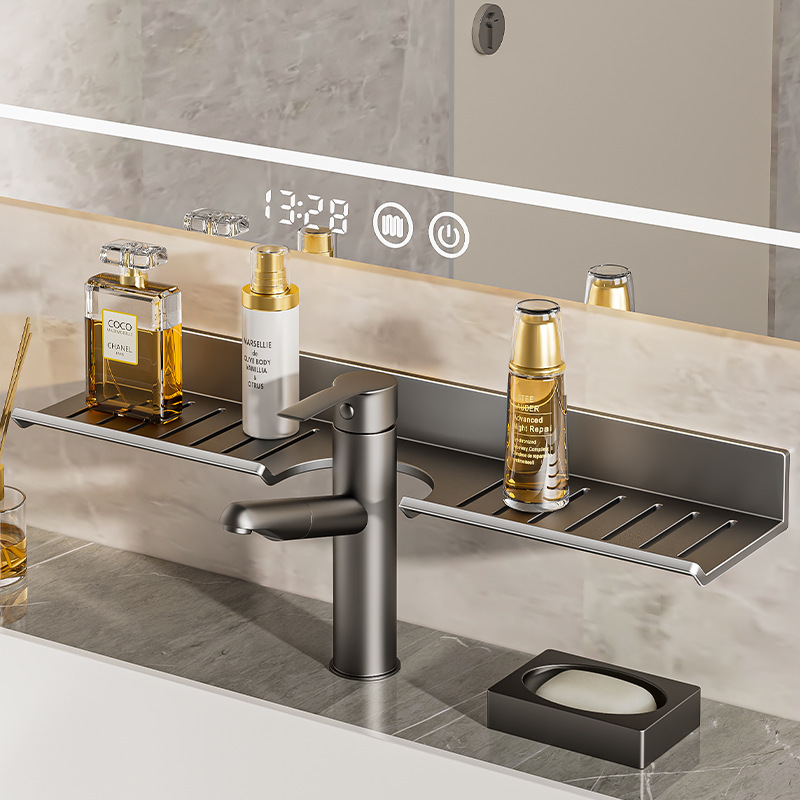 Punch-Free Storage Rack for Wash Basin